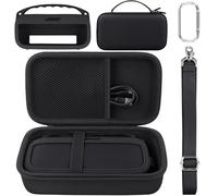 co2CREA Hard Case and Silicone Combo for Bose SoundLink Flex 2nd Gen | Protective Travel Case & soft Silicone Pouch set with Carabiner and detachable Shoulder Strap