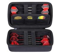 co2CREA Hard EVA Shell Storage Dart Case for Steel Tip or Soft Tip Darts | Carrying Case with Numerous Mesh Pockets Holder for Dart Tips,Shafts,Flights and More Dart Accessories,Case Only