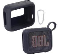 co2CREA Silicone case for JBL Go 4 Waterproof Portable Bluetooth Speaker, Portable Ultra-light Protective Sleeve with Carabiner (Not Included speaker)