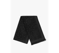 COACH Bias Signature C Black Wool Mix Oblong Scarf Size: One Size, Co