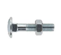 Coach Bolt & Nut DIN 603 - M8 x 40mm Zinc Pack of 50 - Sealey CBN840 New