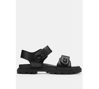 Coach Brynn Leather Sandal Black