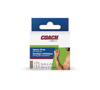 COACH by Actimove Sports Bandage Roll Self Adhesive Wrist Ankle Wrap Breathable Hand Tear Off Multi Sports Use 5cm x 2.1m