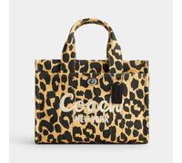 Coach Womens Lh/leopard Logo-embroidered Detachable-strap Small Canvas Tote bag
