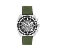 COACH Charter Men's Chronograph Quartz Watch - 39 mm Stainless Steel Case - Calfskin Strap - Essential Accessory, Gift for Him