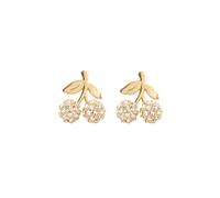 Coach Cherry Pavé Earrings - Gold - One Size