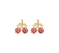 Coach Cherry Pavé Earrings - Red - One Size