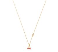 Coach Cherry Pavé Pendant Necklace - Red - One Size