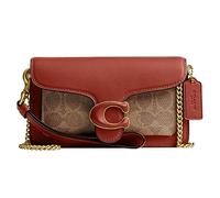 Coach Coated Canvas Signature Tabby Wristlet Tan Rust One Size, Tan Rust, One Size