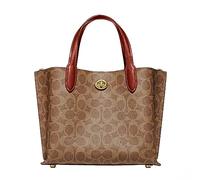 Coach Women's Coated Canvas Signature Willow Tote Bag 24 - Tan Rust