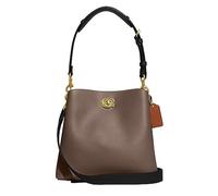 Coach Color-Block Leather Willow Bucket, Dark Stone, One Size