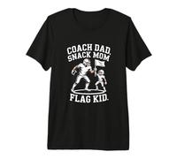 Coach Dad Snack Mom Flag Kid Football Team Premium T-Shirt