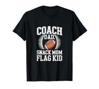 Coach Dad Snack Mom Flag Kid Football Team T-Shirt
