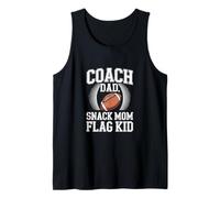 Coach Dad Snack Mom Flag Kid Football Team Tank Top