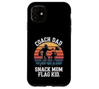 Coach Dad Snack Mom Flag Kid Retro Flag Football Case for iPhone 11