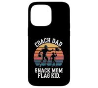 Coach Dad Snack Mom Flag Kid Retro Flag Football Case for iPhone 14 Pro Max