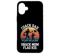 Coach Dad Snack Mom Flag Kid Retro Flag Football Case for iPhone 16 Plus