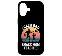 Coach Dad Snack Mom Flag Kid Retro Flag Football Case for iPhone 17