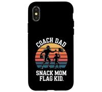 Coach Dad Snack Mom Flag Kid Retro Flag Football Case for iPhone X/XS