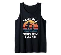 Coach Dad Snack Mom Flag Kid Retro Flag Football Tank Top