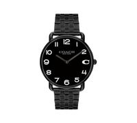 Coach Elliot 2H Quartz Watch for Men - Stainless Steel Wristwatch - Classic, Minimalist - Water Resistant 3 ATM/30 Meters - Premium Fashion Timepiece for Everyday Wear - 41mm, Black/White, Modern