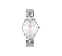 Coach Elliot Women's Watch, Elegant and Sophisticated Style Combined, Premium Quality Timepiece for Everyday Wear, Water Resistant, (Model 14504221), 28mm Silver/White, 28 mm, Mesh Bracelet
