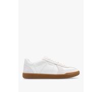 COACH Ellis Optic White Leather & Suede Trainers Size: 3, Colour: Whit