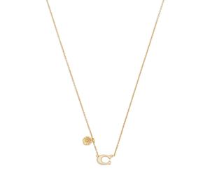 Coach Enamel C Necklace - Gold - One Size