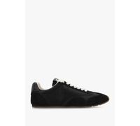 COACH Flat Black Chalk Suede Trainers Size: 3.5, Colour: Black Leather