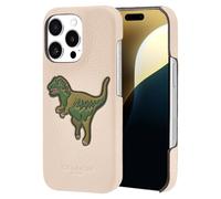Coach Genuine Debossed Pebbled Leather Slim Wrap iPhone 16 Pro Case - Designer Phone Case - Ivory Rexy