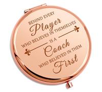 Coach Gifts for Women Appreciation Compact Makeup Mirror End of Season Gifts for Player Coach Team Mum Basketball Baseball Volleyball Soccer Teacher Folding Makeup Mirror Christmas Birthday Present