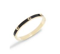 Coach Gold Black Pegged C Hinged Bangle - Gold