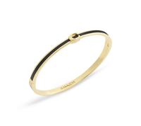 Coach Gold Boxed Black C Logo Bangle - Gold