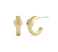 Coach Gold 'C' Heart Huggie Earrings - Gold