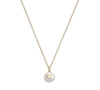 Coach Gold C Pearl Disc Necklace