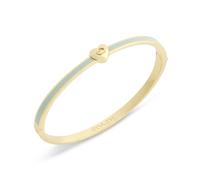 Coach Gold Heart Green Enamel Boxed Bangle - Gold