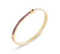 Coach Gold Light Pink C Logo Bangle - Gold