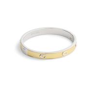 Coach Gold Mix C Logo Inlay Hinge Bangle - Gold