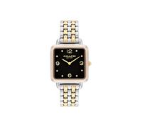 Coach Gold Mix Cass Black Square Dial Watch - Gold