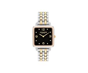 Coach Gold Mix Cass Black Square Dial Watch - Gold