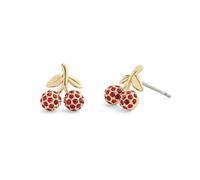 Coach Gold Red Pavé Cherry Studs - Gold