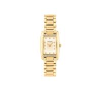 Coach Gold Reese Rectangular Crystal Bracelet Watch - Gold