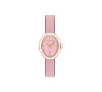 Coach Gold Sammy Oval Pink Leather Watch - Gold