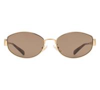 Coach Woman Sunglass CDP44 - Frame color: Shiny Gold, Lens color: Dark Brown Solid