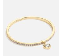 Coach Heart Gold Tone Charm Bangle