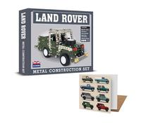 Coach House 4 x 4 Off Road Metal Construction Set and Greeting Card, Bundle for Landy Fans