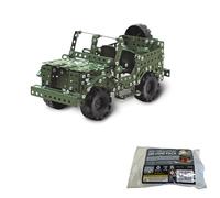 Coach House Army Vehicle Metal Construction Set, with Specialist Tools and LED Lights Bundle