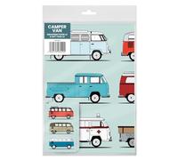 Coach House - Camper Van Wrapping Paper and Gift Tags, 2 Sheets & 2 Tags, When Open the Sheets are 70 x 50 cms and Tags measure 12 x 9.5 cms
