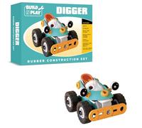 Coach House - Digger Build n Play Rubber Construction Set (45 pieces)