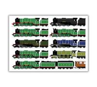 Coach House Flying Scotsman A3 Print, Multi-Coloured | A3 | For the Man who has Everything | Posted Flat